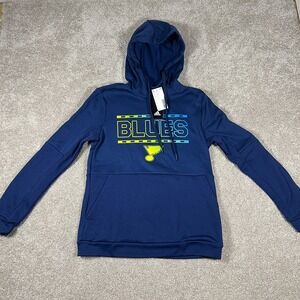 Adidas GUP51 Womens Size S Navy Blue St. Louis Blues TI Pullover Hoodie NWT